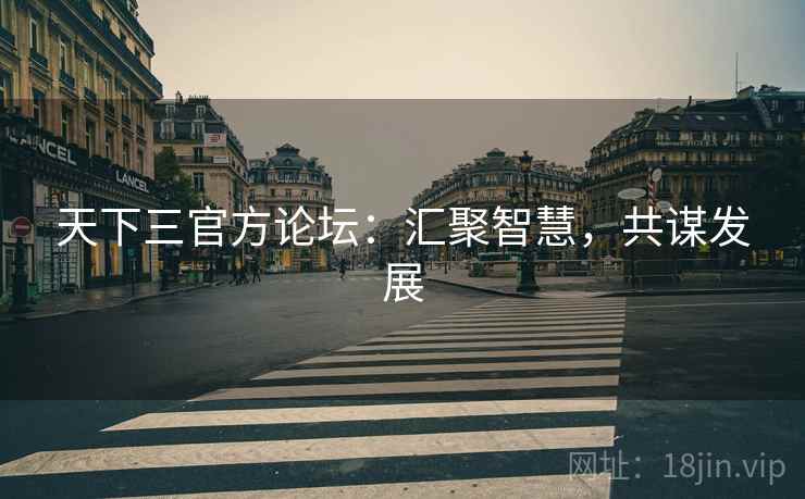 天下三官方论坛：汇聚智慧，共谋发展