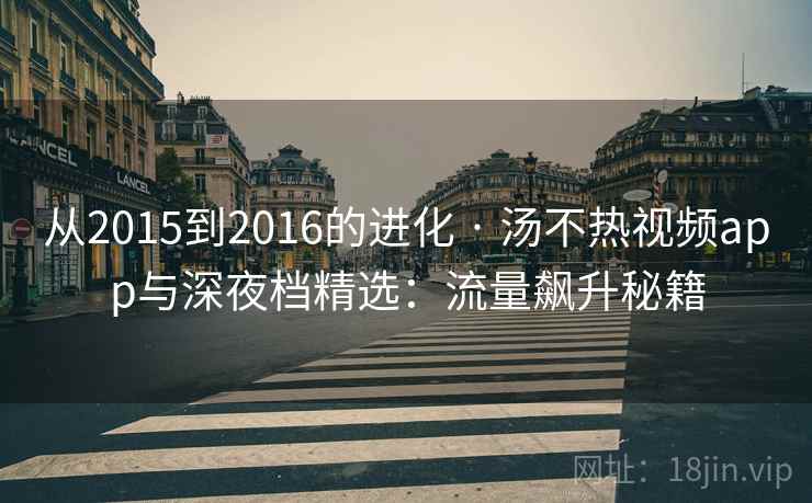 从2015到2016的进化 · 汤不热视频app与深夜档精选：流量飙升秘籍