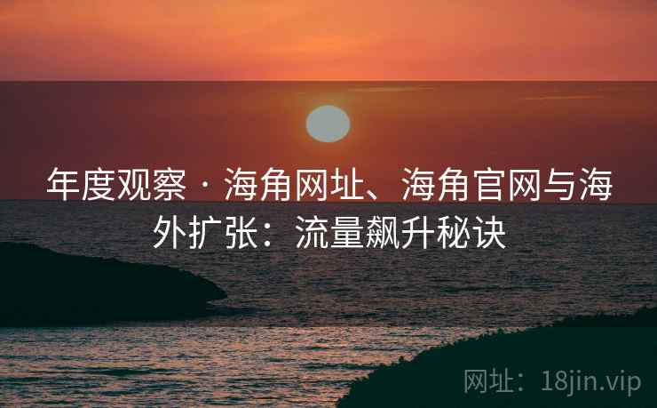 年度观察 · 海角网址、海角官网与海外扩张：流量飙升秘诀