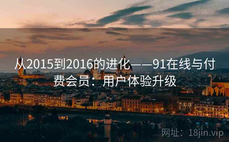 从2015到2016的进化——91在线与付费会员：用户体验升级