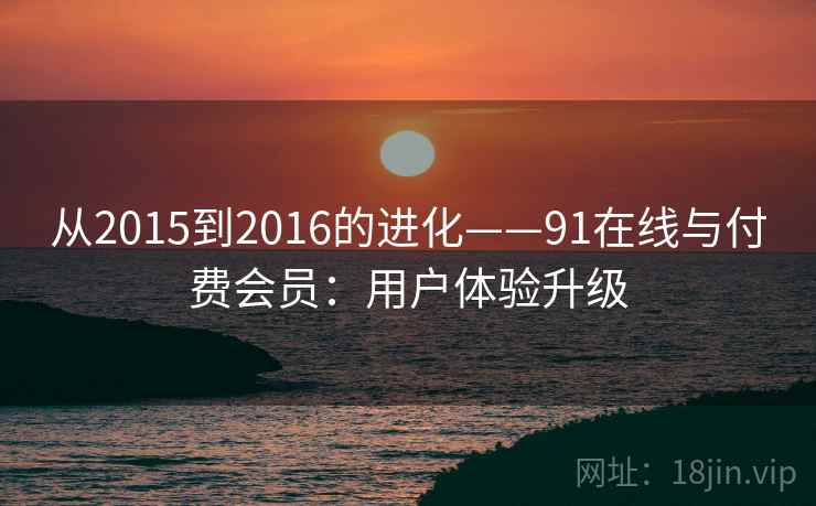 从2015到2016的进化——91在线与付费会员：用户体验升级